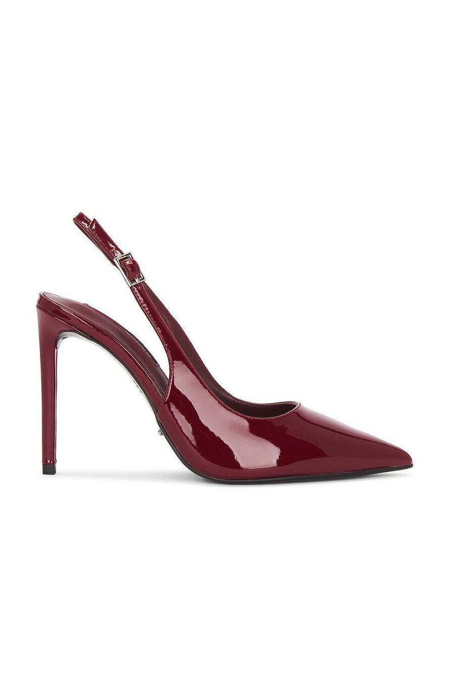 Tony Bianco Asti Sling Back in Bordeaux Patent patent leather high stiletto heel